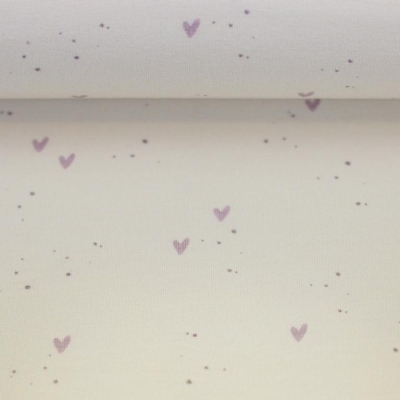 Jersey | I love Ponys | Herzen Flieder Ecru